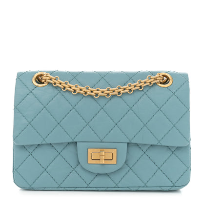 Chanel Aged Calfskin Quilted 2.55 Reissue Mini Flap Blue 1 of 11