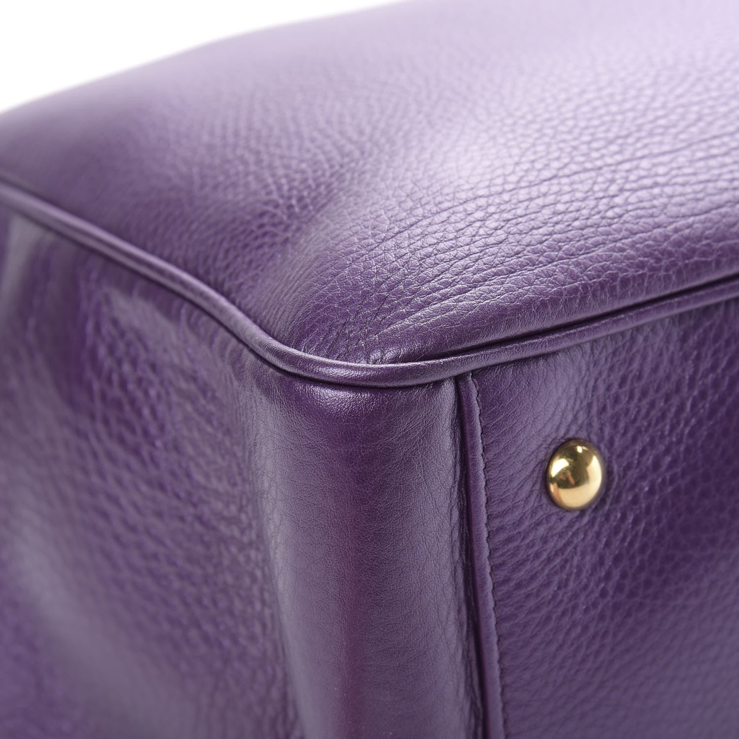 Gucci Metallic Pebbled Calfskin Medium 1973 Top Handle Satchel Purple 12 of 14