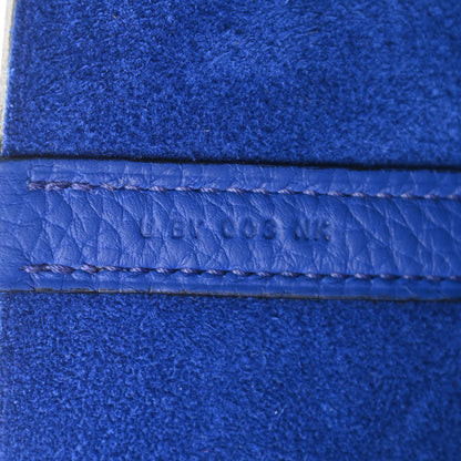Hermes Taurillon Clemence Ostrich Touch Picotin Lock 22 Bleu Electrique 6 of 10