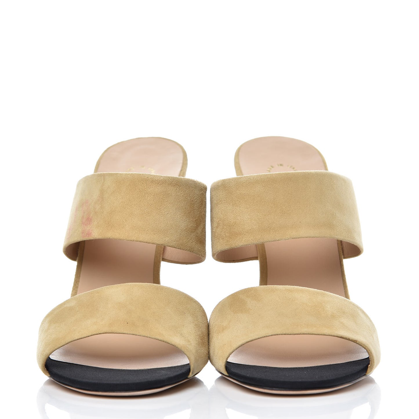 Suede Pearl Sandals 40.5 Beige