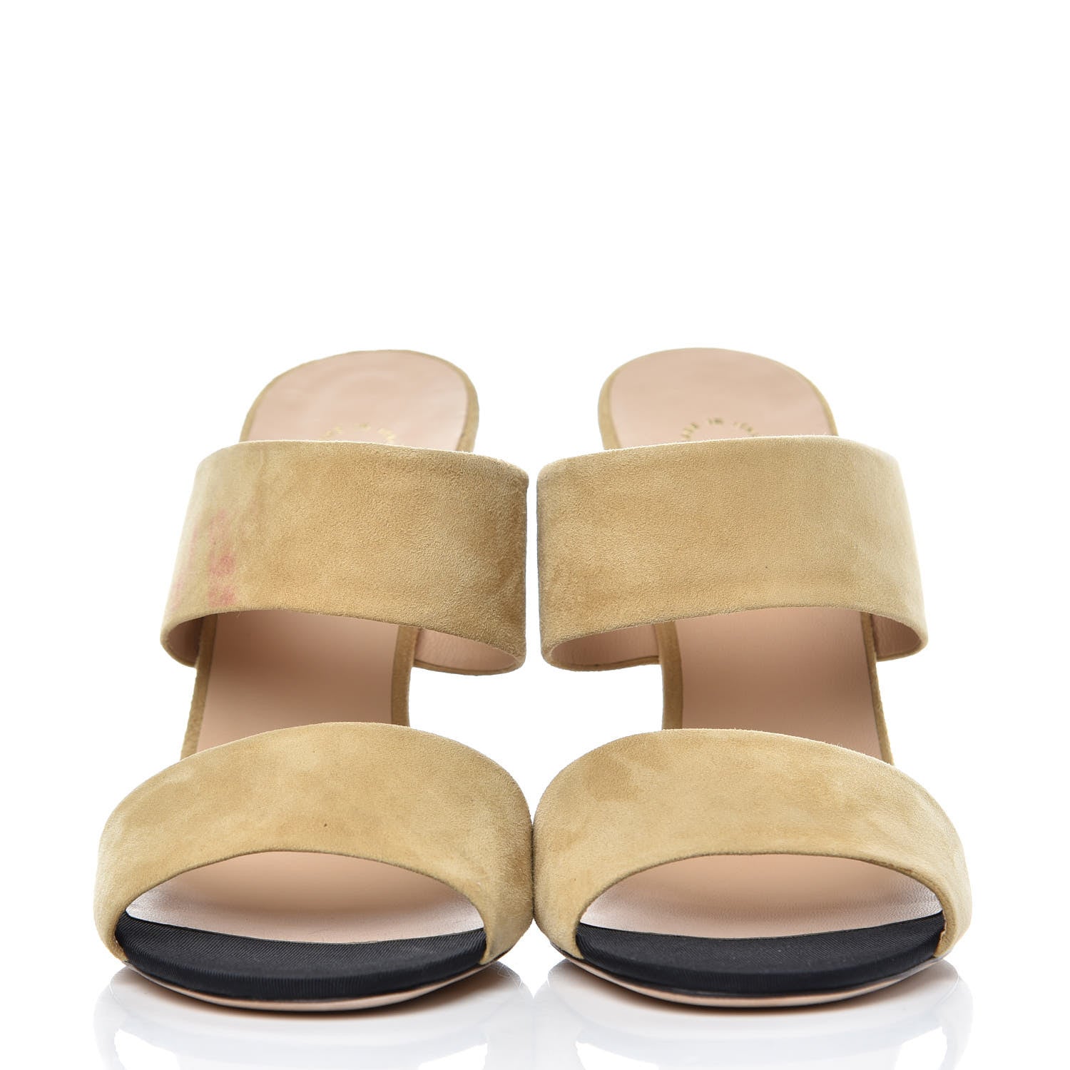 Chanel Suede Pearl Sandals 40.5 Beige 2 of 9