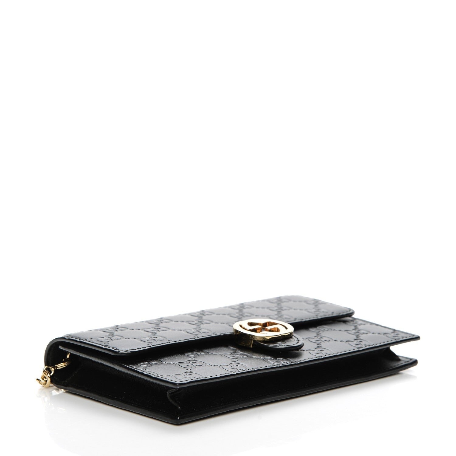Gucci Guccissima Icon Chain Wallet Black 4 of 7