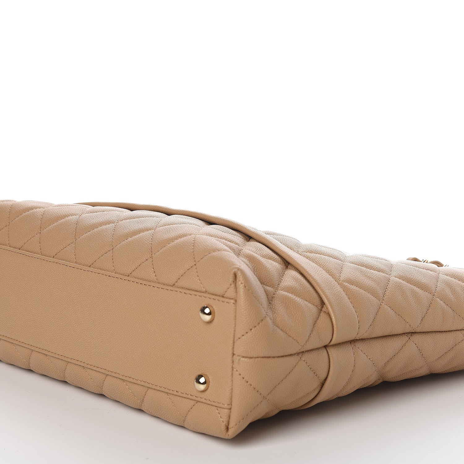 Chanel Caviar Quilted Rolled Up Tote Beige 7 of 10