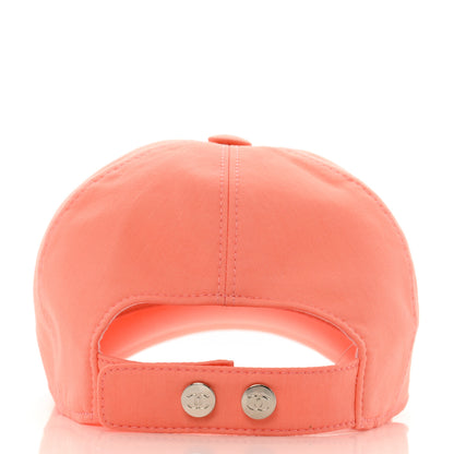 Chanel Cotton CC Cap Hat Orange Turquoise 6 of 10