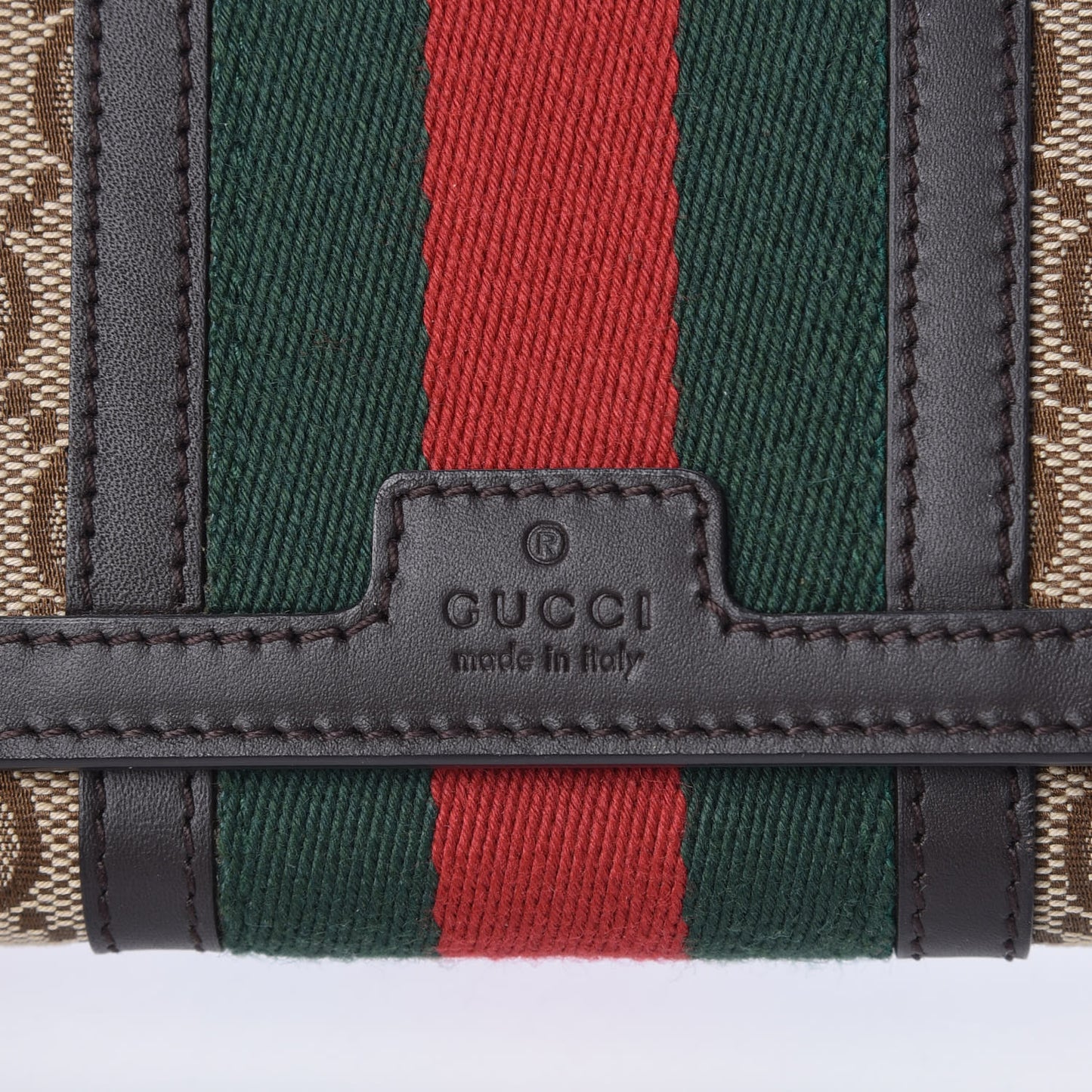 Monogram Vintage Web Wallet Dark Brown