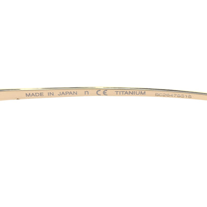 Chanel Titanium Polarized Rimless Square Sunglasses 4271-T Gold Violet 6 of 7