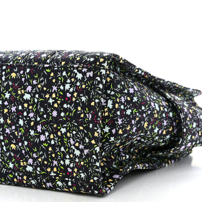 Marc Jacobs Cotton Canvas Floral Print Medium The Traveler Tote Bag Black 10 of 10