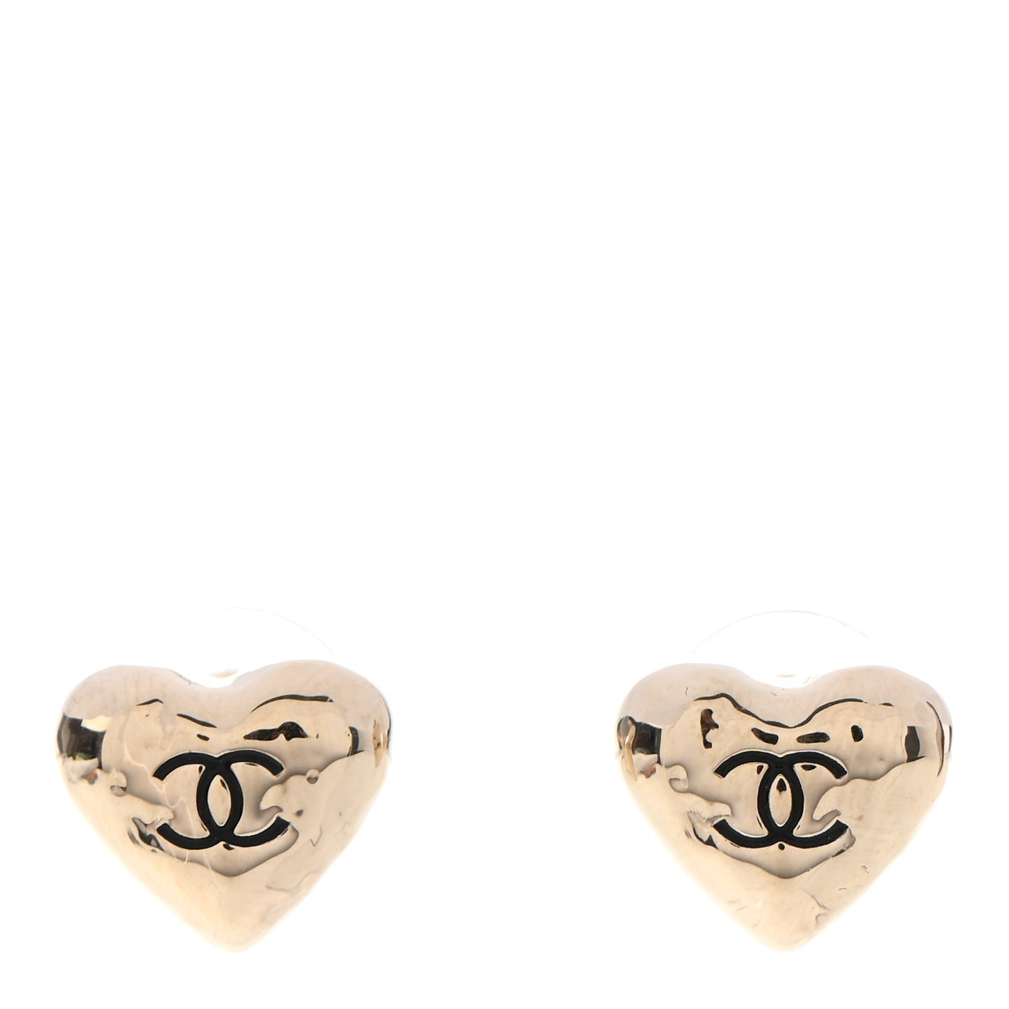 CC Heart Earrings Gold