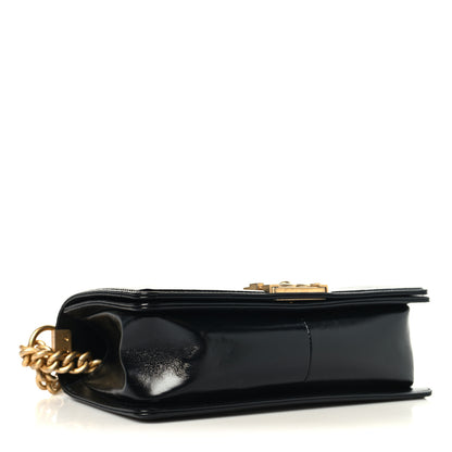 Chanel Metallic Glazed Calfskin Medium Boy Flap Black Gold 4 of 10