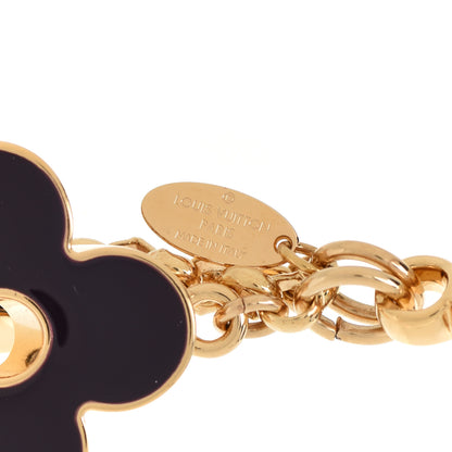 Louis Vuitton Metal Enamel Fleur De Monogram Bag Charm Dore 3 of 5