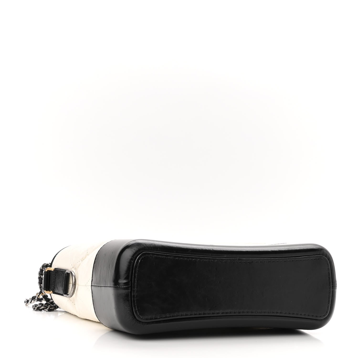 Chanel Aged Calfskin Quilted Medium Gabrielle Hobo Black White 4 of 10