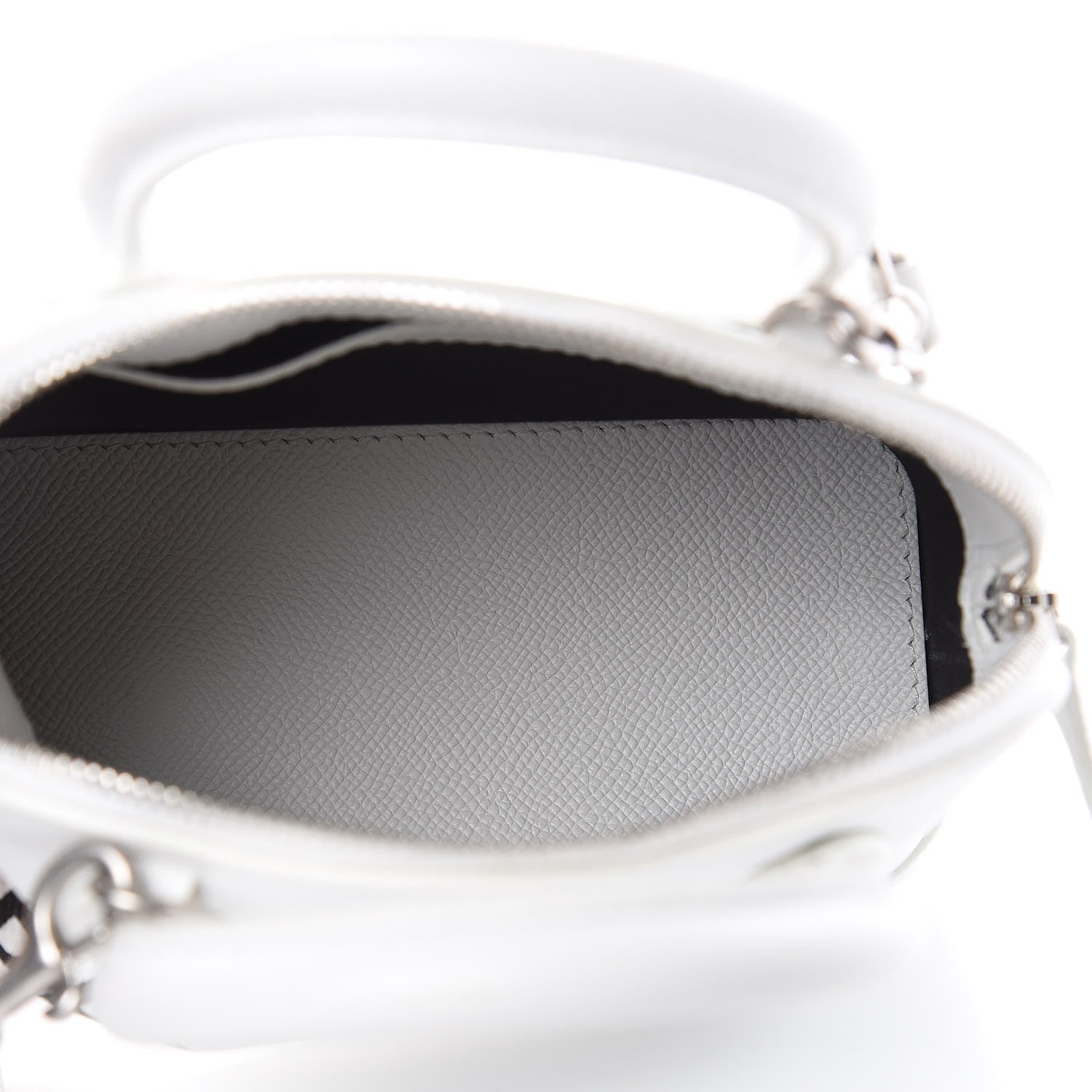 Balenciaga Grained Calfskin XXS Ville Top Handle Bag White Black 5 of 12