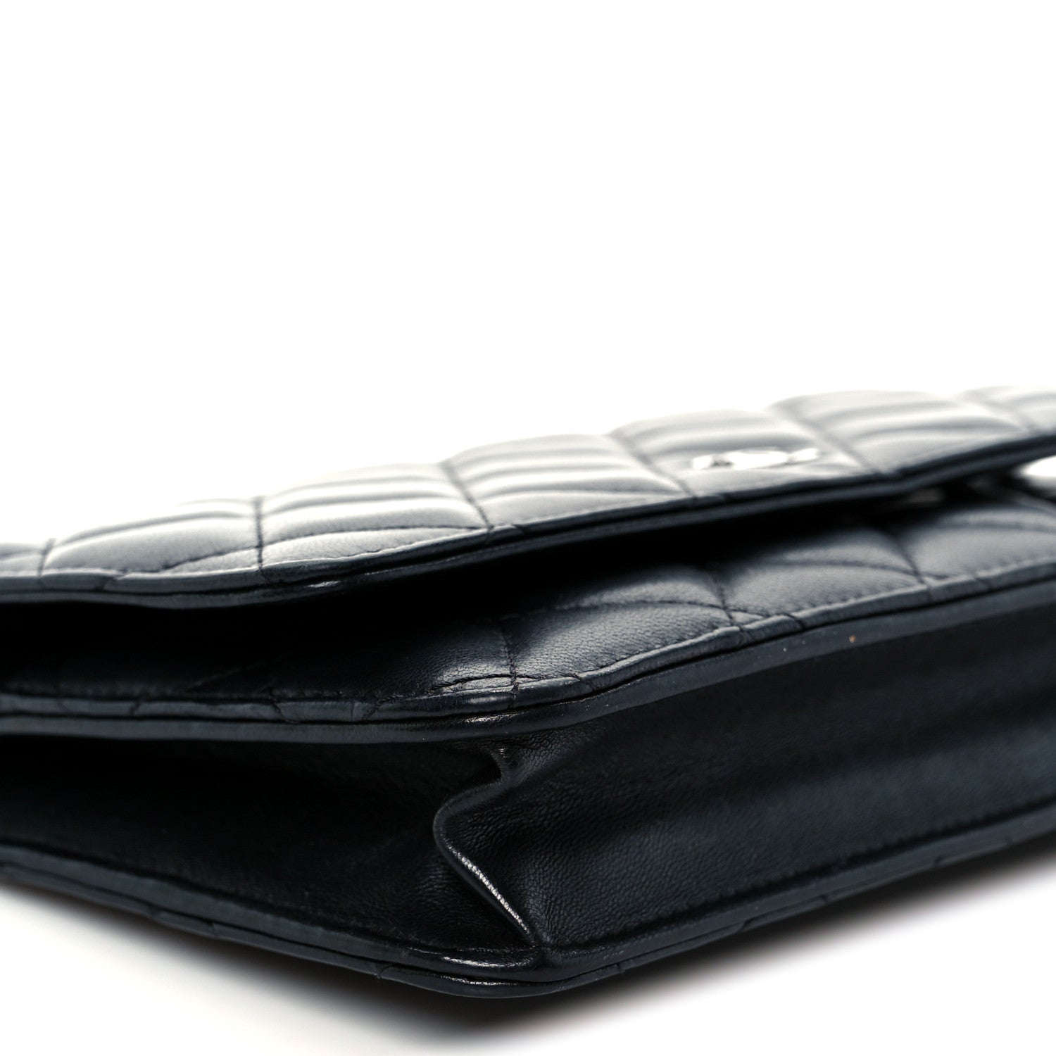 Chanel Lambskin Quilted Wallet On Chain WOC Black 20 of 24