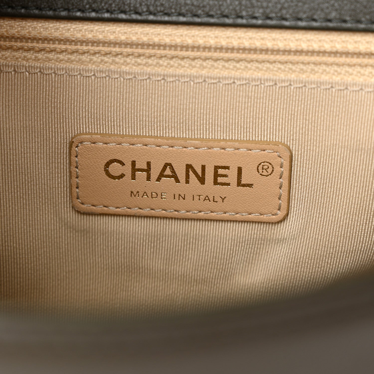 Chanel Grained Calfskin Quilted Medium Label Click Flap Bag Khaki 6 of 14