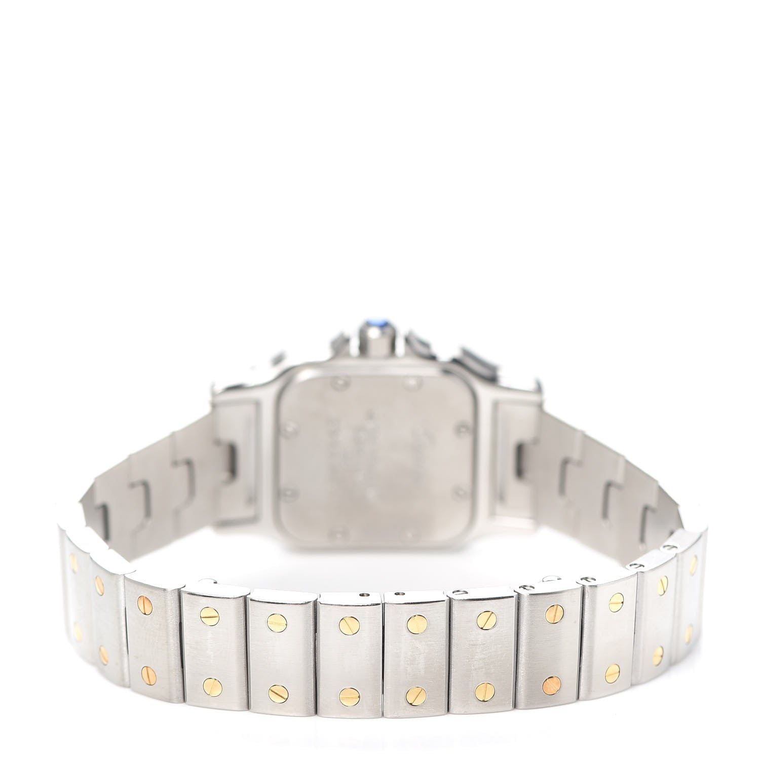 Cartier Stainless Steel 18K Yellow Gold 24mm Santos De Cartier Galbee Quartz Watch 3 of 5
