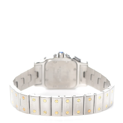 Cartier Stainless Steel 18K Yellow Gold 24mm Santos De Cartier Galbee Quartz Watch 3 of 5