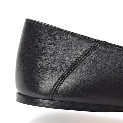 Gucci Calfskin Bow Ballet Flats 38 Black 10 of 12