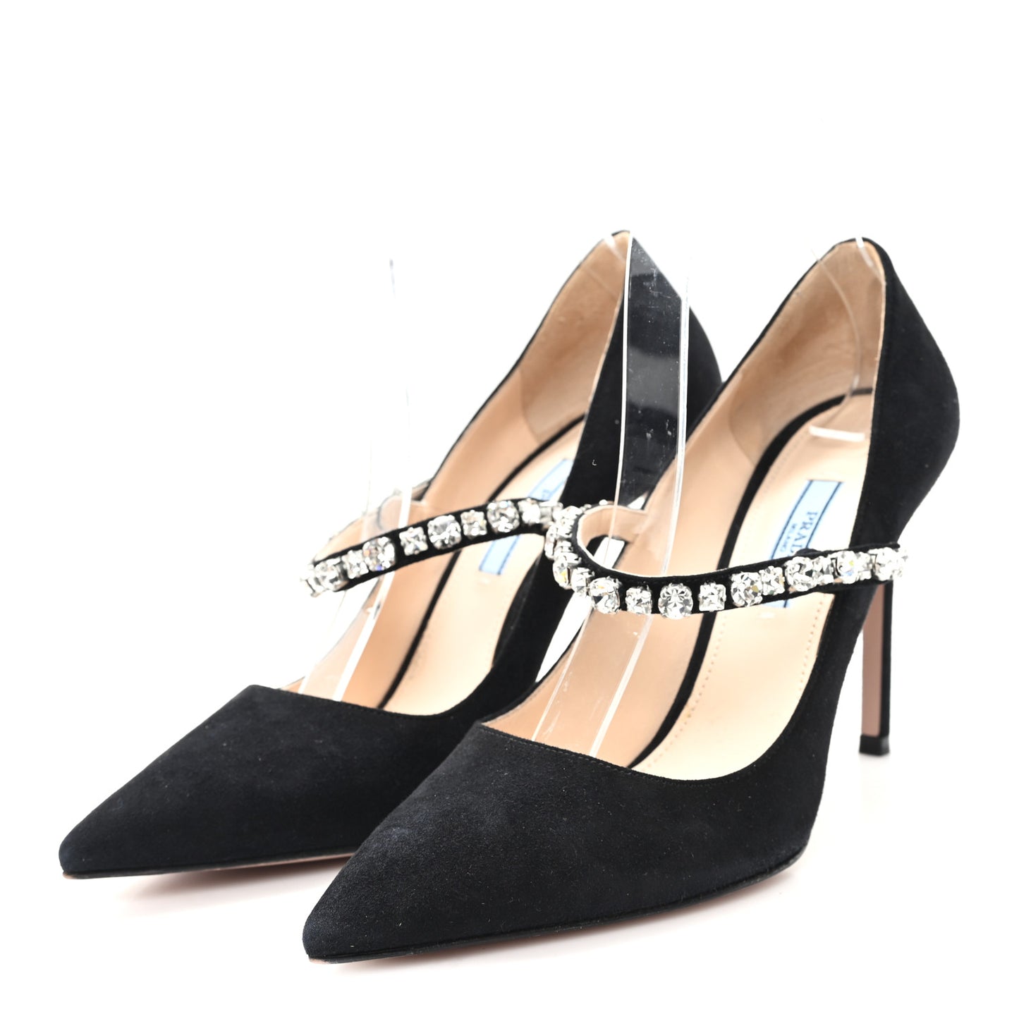 Camoscio Crystal Pumps 37 Black
