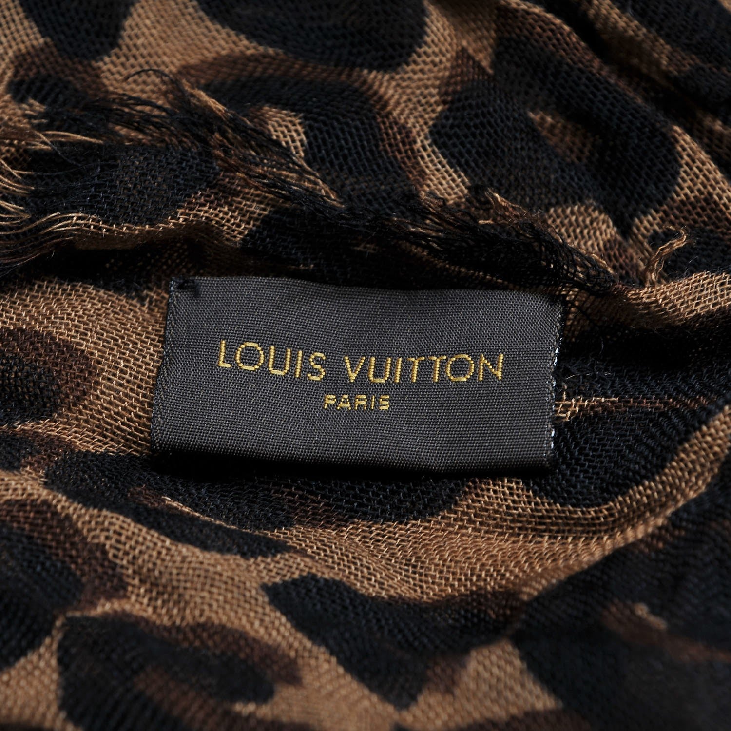 Louis Vuitton Cashmere Silk Leopard Etole Stole Marron 6 of 7
