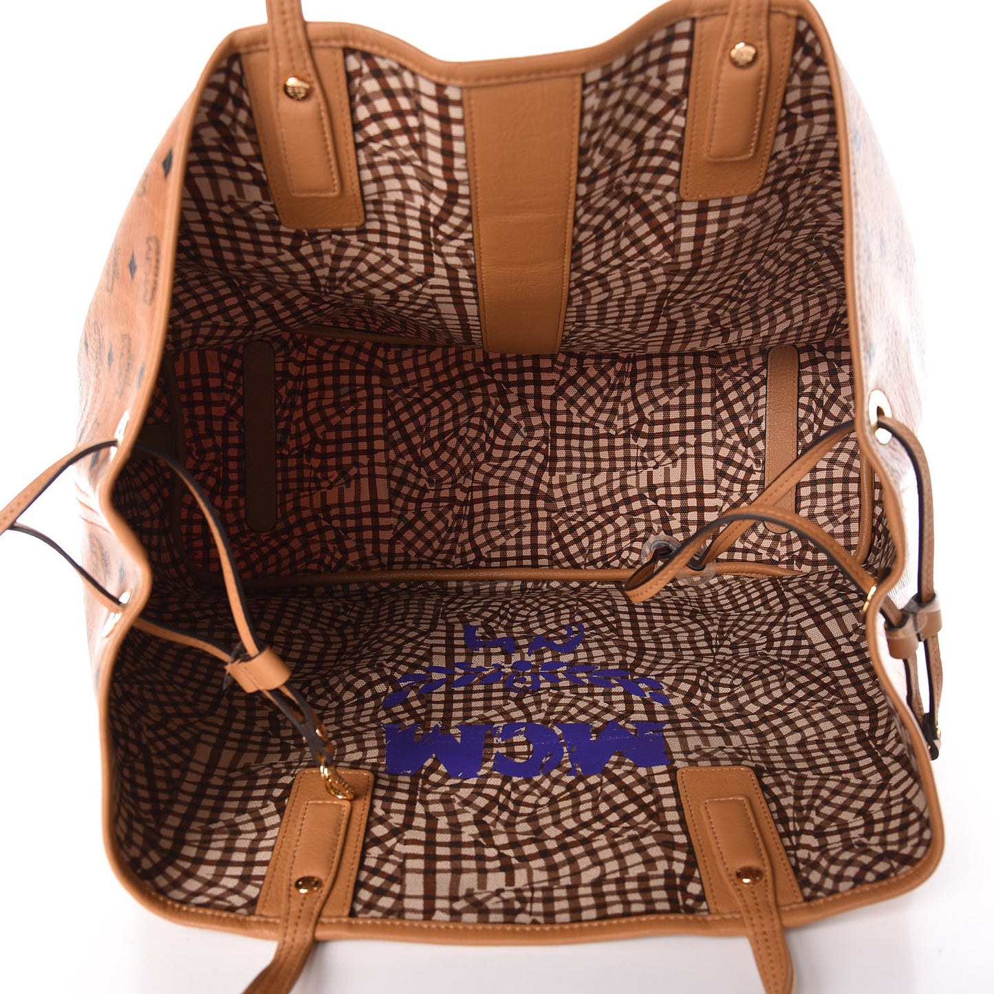 Visetos Large Liz Reversible Shopper Tote Cognac