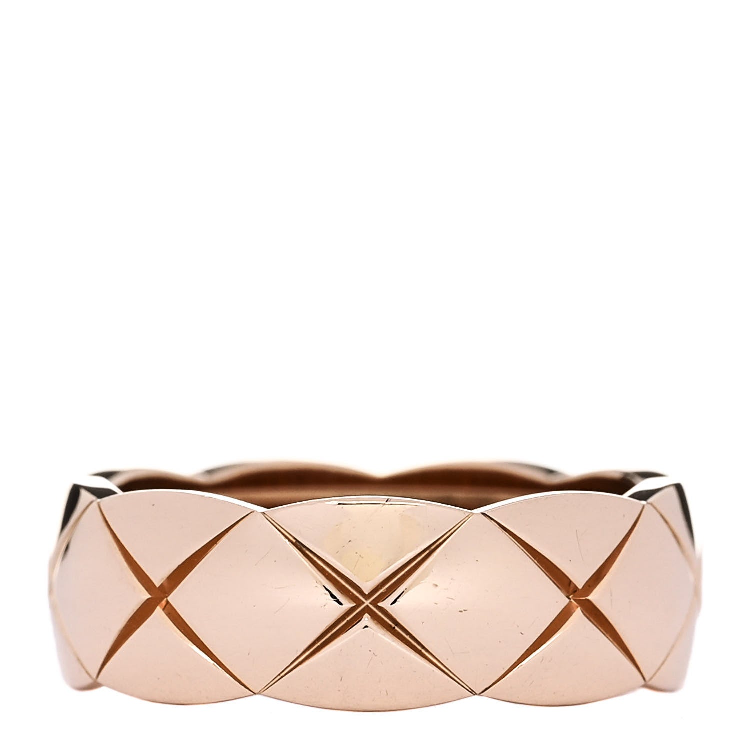 Chanel 18K Beige Gold Diamond Small Coco Crush Ring 53 6.5 3 of 5