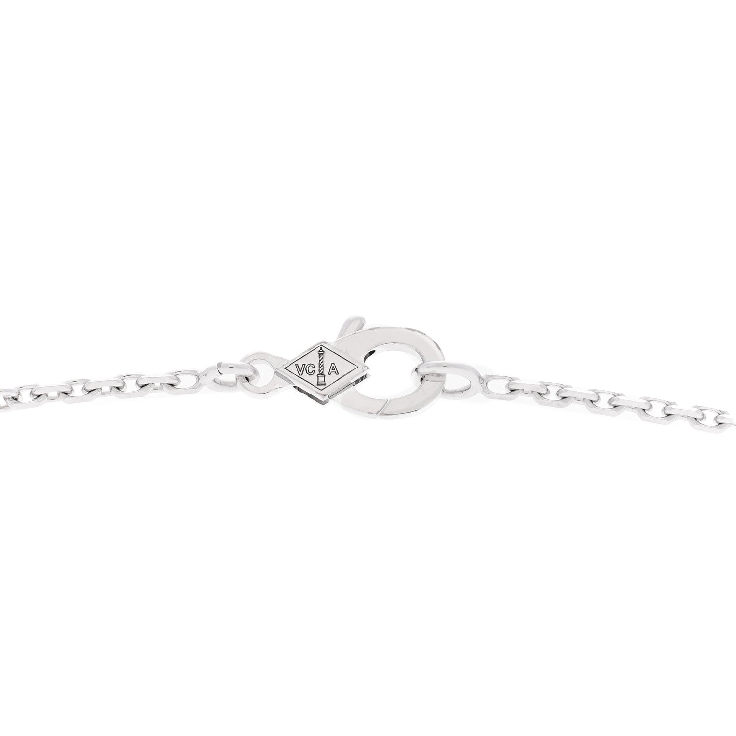 Van Cleef & Arpels 18K White Gold Diamond Two Butterfly Pendant Necklace 4 of 7
