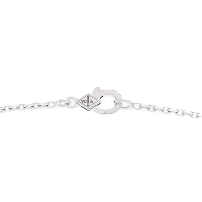 Van Cleef & Arpels 18K White Gold Diamond Two Butterfly Pendant Necklace 4 of 7