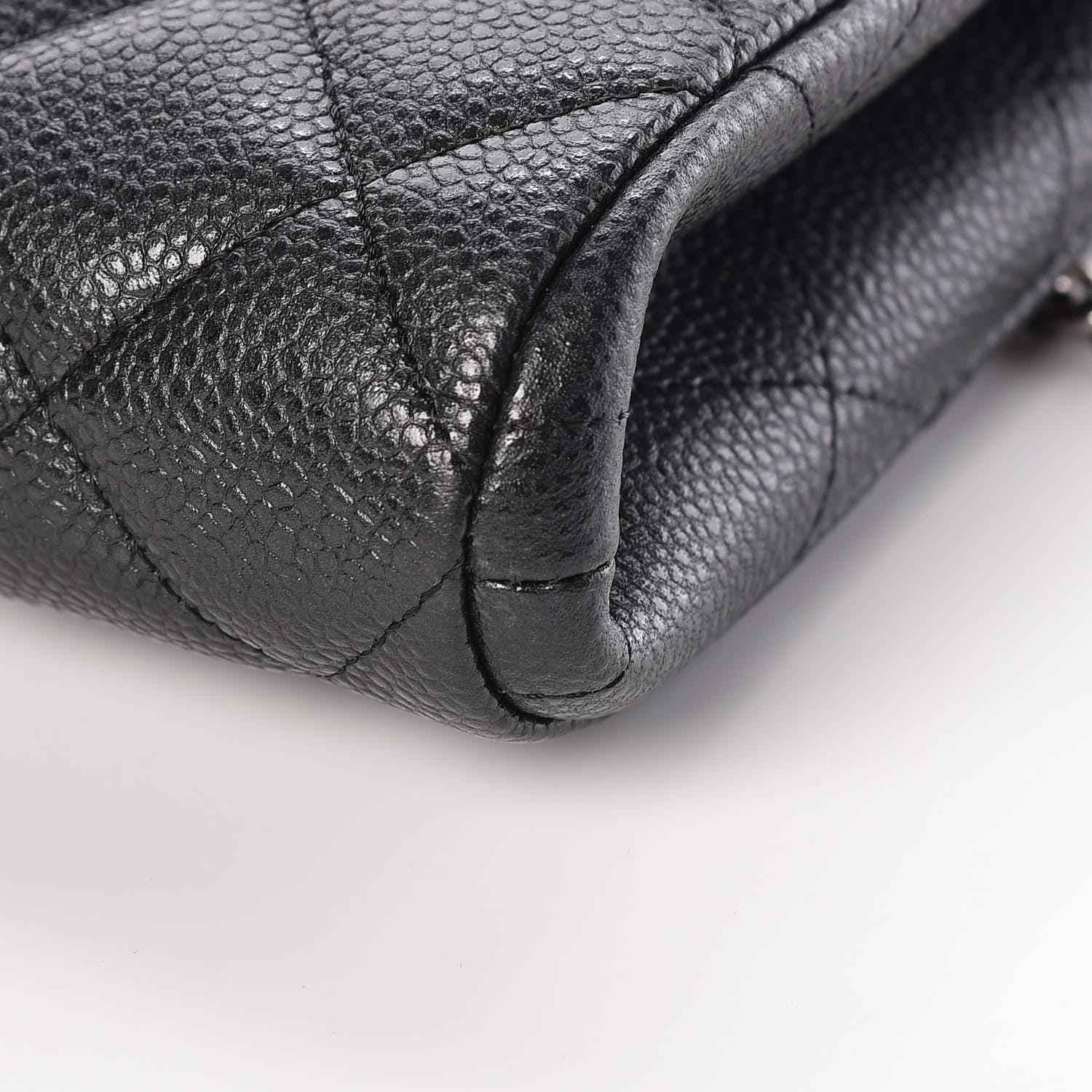 Chanel Caviar Quilted Clutch With Chain Flap Dark Grey 9 of 9