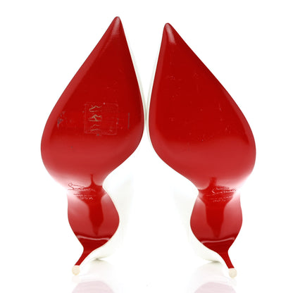 Christian Louboutin Patent Hot Chick 100 Pumps 36.5 White 5 of 9