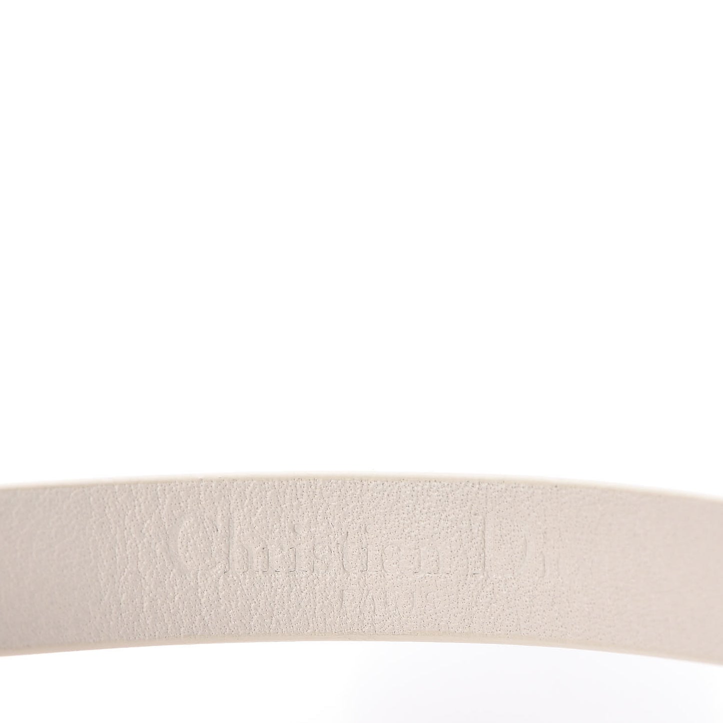 Calfskin Bee Double Bracelet White