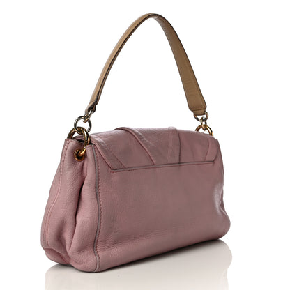 MCM Grained Calfskin Shoulder Bag Pink 2 of 27