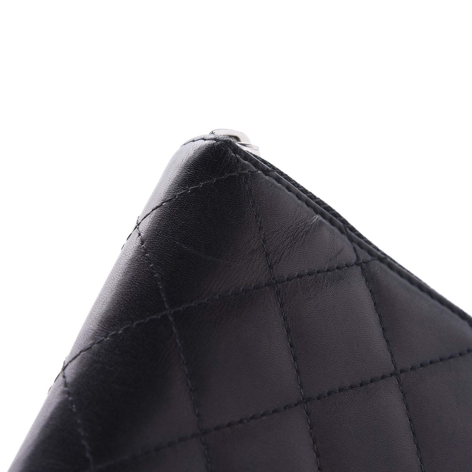 Chanel Calfskin Cambon Zip Around Organizer Wallet Black White 8 of 17