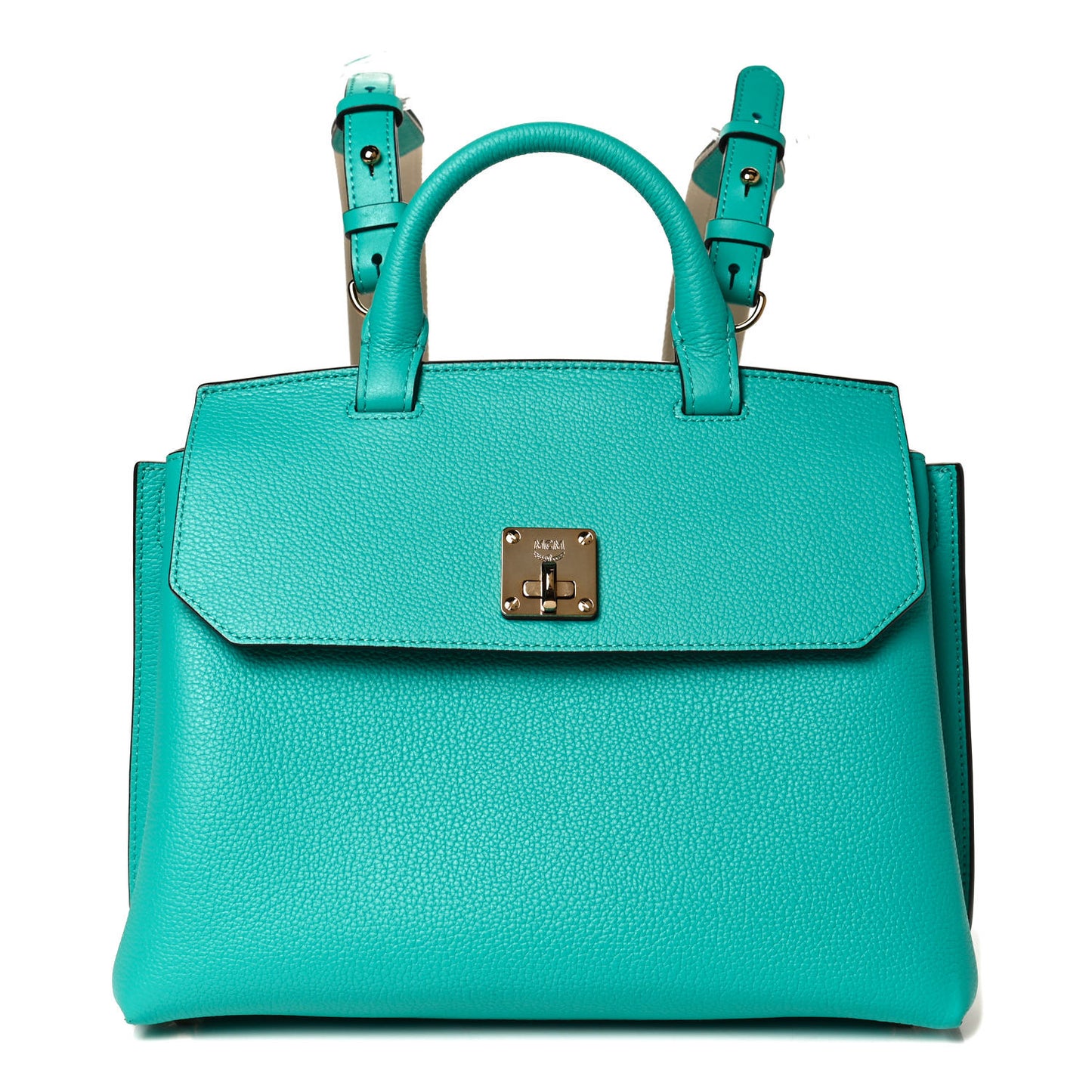 Grained Calfskin Medium Milla Convertible Backpack Oasis Green