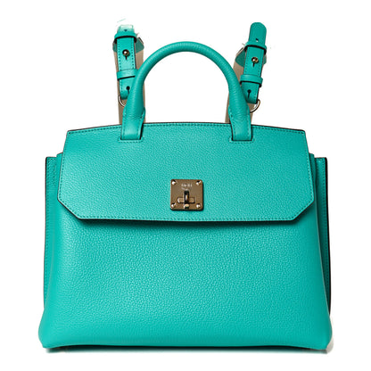 MCM Grained Calfskin Medium Milla Convertible Backpack Oasis Green 1 of 8