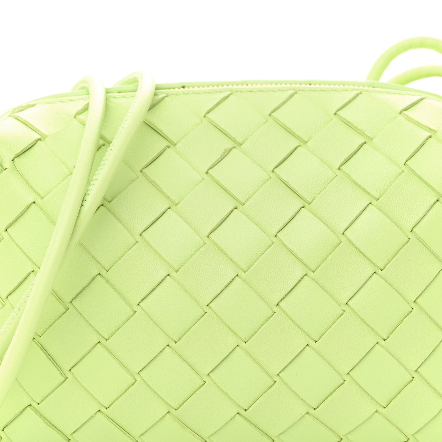 Nappa Intrecciato Mini Loop Camera Bag Fennel
