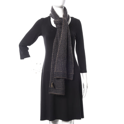 Louis Vuitton Mohair Wool Eleonor Scarf Black 2 of 4