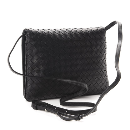 Bottega Veneta Nappa Intrecciato Flap Crossbody Black 3 of 9