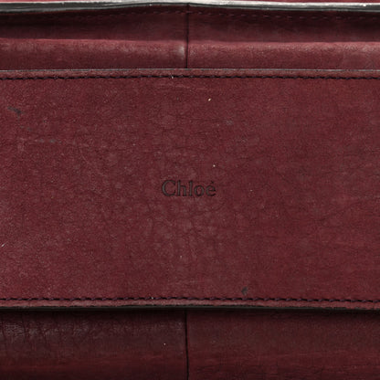 Chloe Nubuck Medium Sally Flap Bag Burgundy 8 of 14