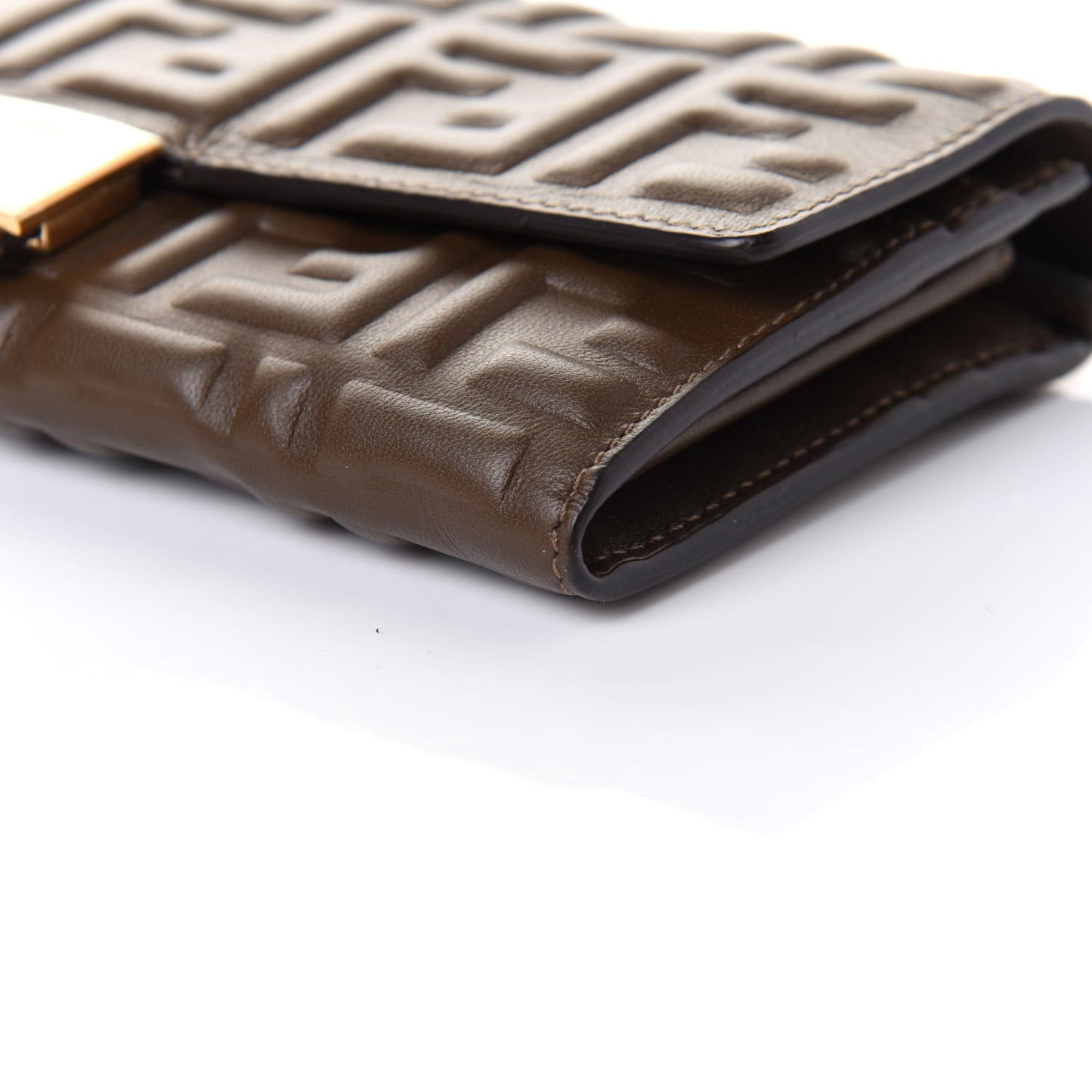Nappa Matisse FF Embossed Continental Wallet On Chain Wood
