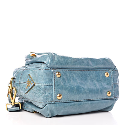 Prada Vitello Shine Bauletto Turchese 4 of 15