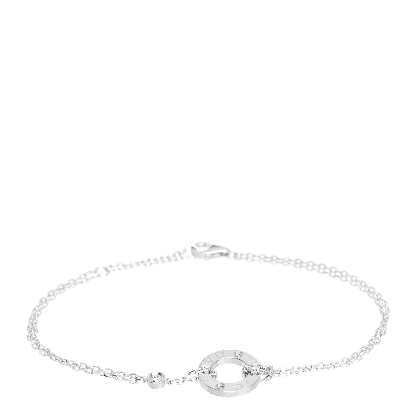 18K White Gold Diamond LOVE Bracelet
