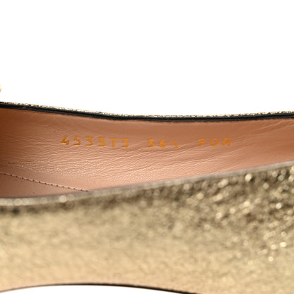 Gucci Galassia GG Marmont Fringe Flats 36.5 Platino 6 of 8