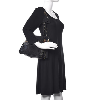 Lanvin Lambskin Quilted Medium Amalia Shoulder Bag Black 2 of 9
