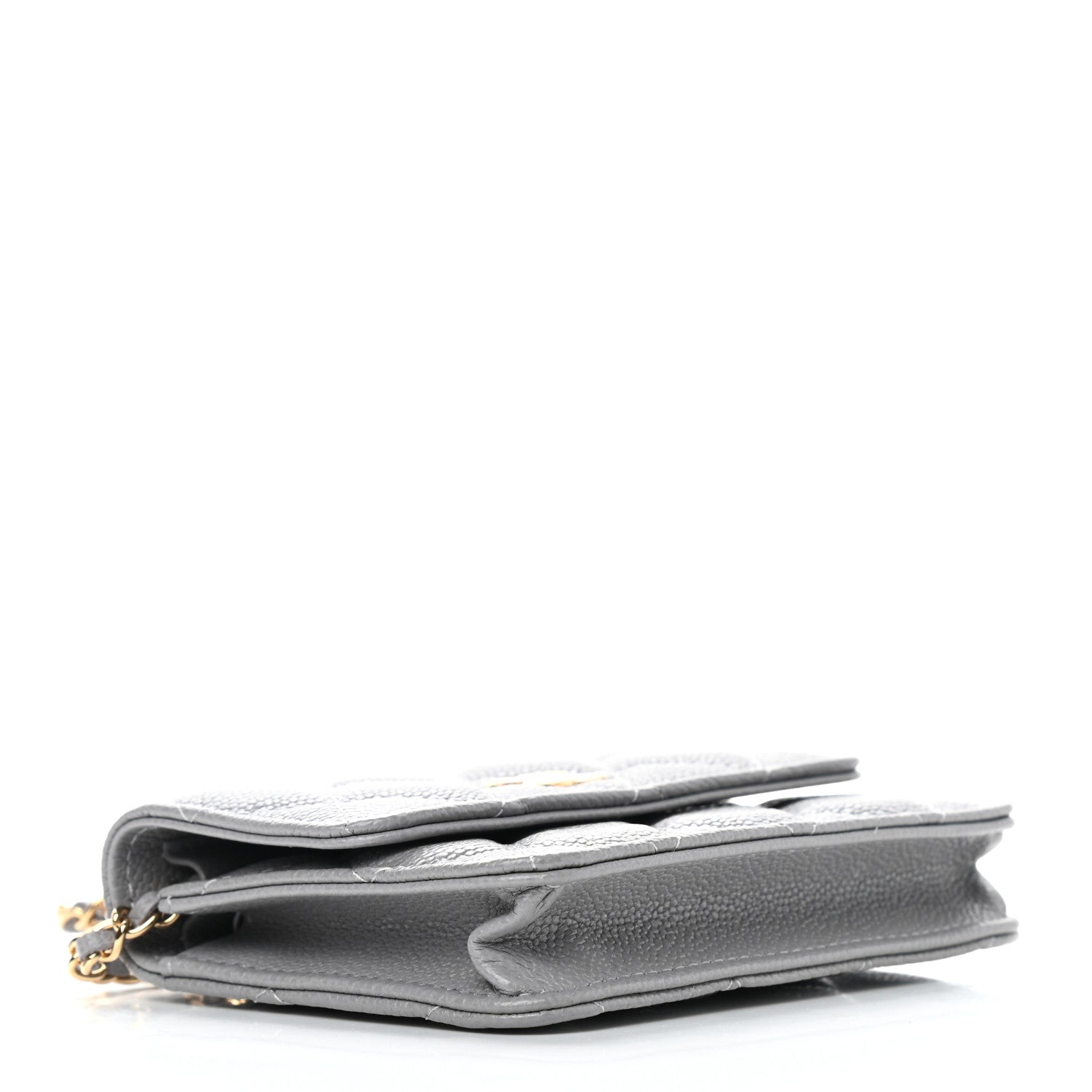 Chanel Caviar Quilted Miss Coco Clutch With Chain Grey 4 of 10