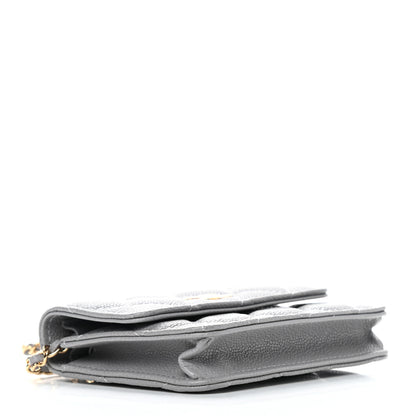 Chanel Caviar Quilted Miss Coco Clutch With Chain Grey 4 of 10