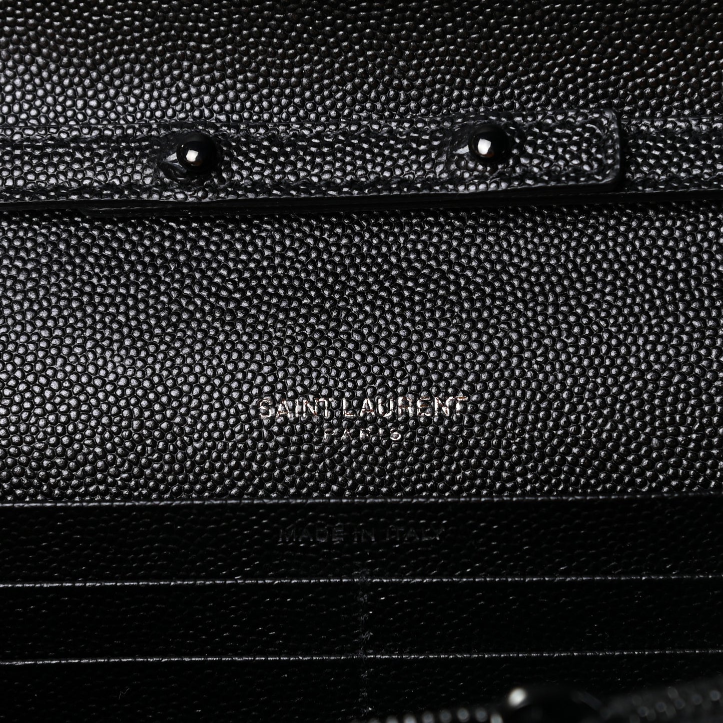 Grain De Poudre Matelasse Chevron Monogram Chain Wallet Black
