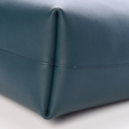 Saint Laurent Calfskin Large Shopping Tote Dark Turquoise 8 of 12
