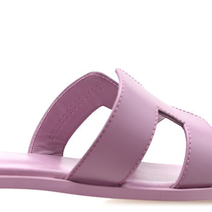 Hermes Calfskin Oran Sandals 37.5 Bruyère 8 of 10