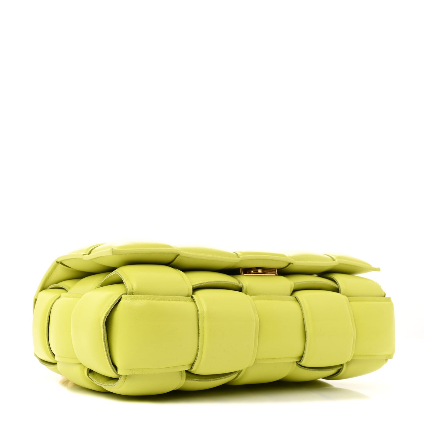 Lambskin Maxi Intreccio Padded Chain Cassette Crossbody Bag Kiwi