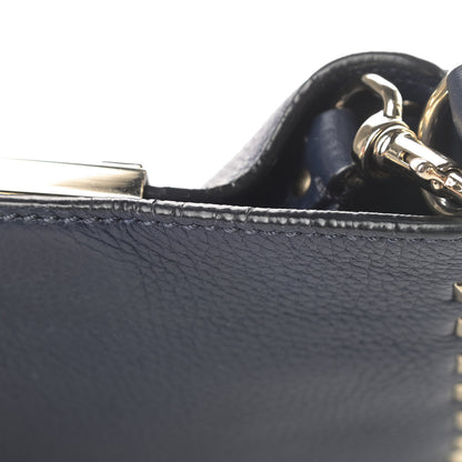 Valentino Garavani Pebbled Calfskin Mini Rockstud Flip-Lock Messenger Bag Marine 9 of 19